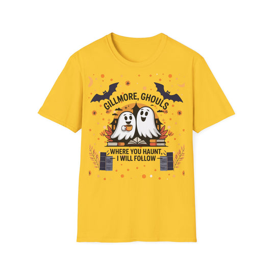 Halloweenské tričko Pandarino Ghostly Friendship, tričko Gilmore Ghouls, halloweenské dárky, halloweenské tričko s parodií na duchy