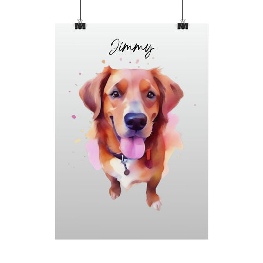 Pandarino personalizovaný plakát s portrétem domácího mazlíčka, personalizovaný portrét psa, dárek pro milovníky psů, personalizovaný plakát se psy, plakát s portrétem domácího mazlíčka